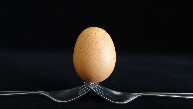 Ei op vork.