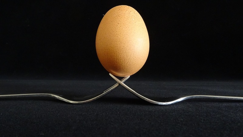 Ei op vork.