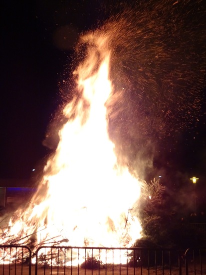 Kerstboomverbranding.