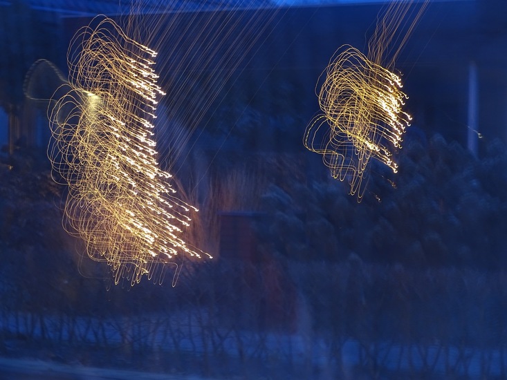 Spelen met lichtjes.