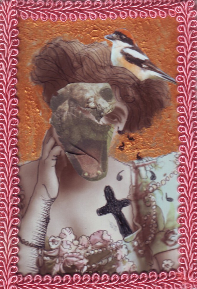Outsider art : COLLAGE NR. 206:  A very cruel period hit us