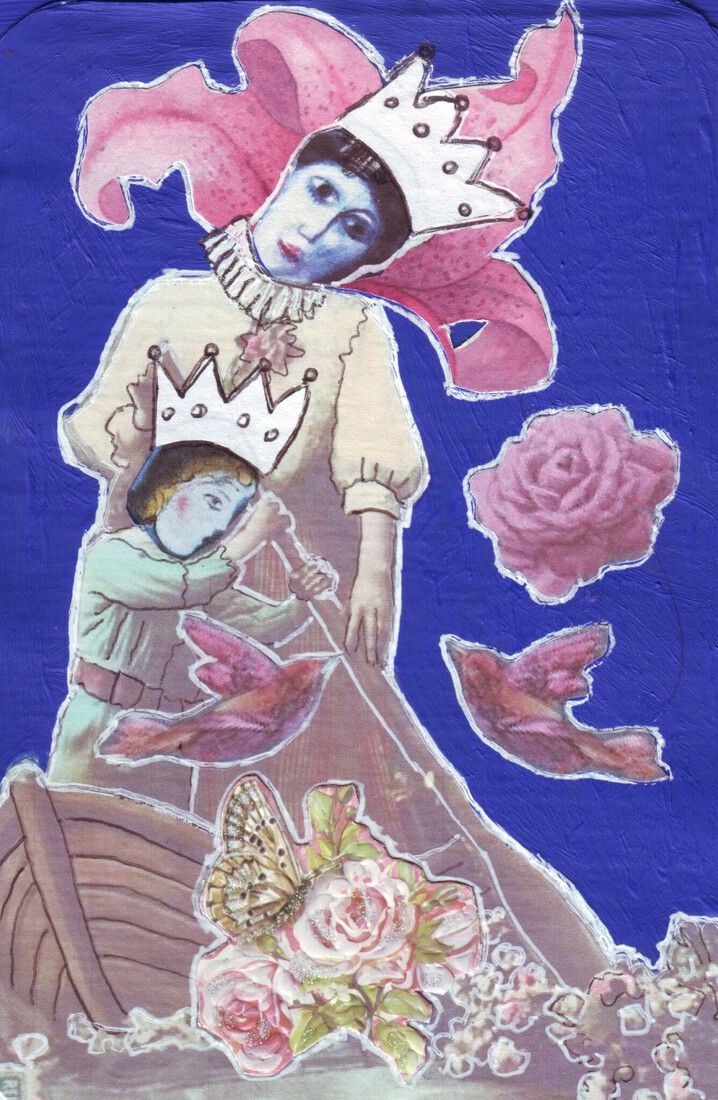 Outsider art: Collage 215: Mother & son 1