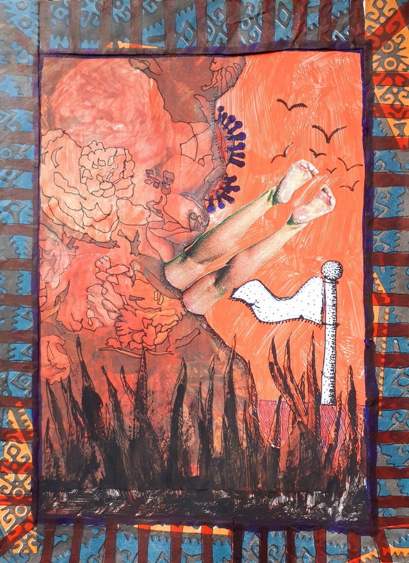 Outsiderart: Collage nr.255: A virus hit me