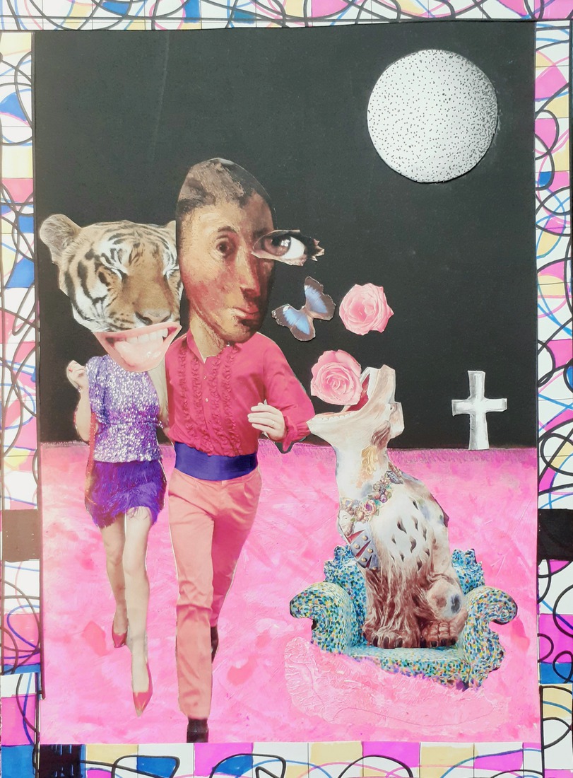 Outsiderart: Collage nr.1262: Skip certain expectations