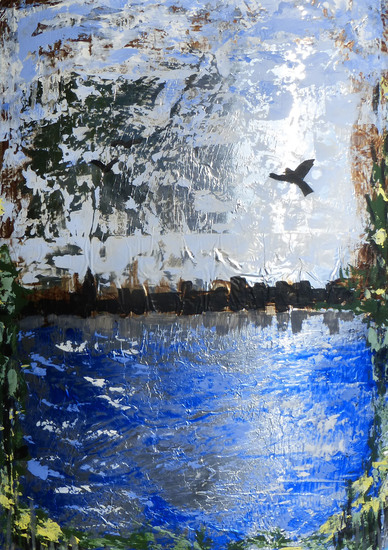 landschap met aluminiumfolie