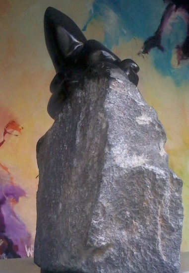 met de neus in de lucht