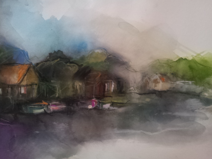 Zonsopgang in Dwarsgracht (Giethoorn)