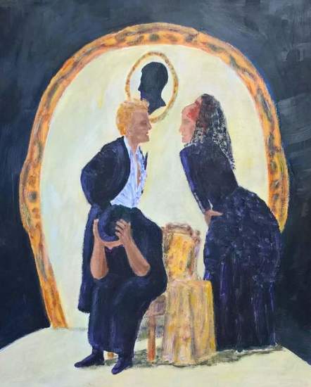 Popova,Smirnov en Luca in 'de Beer' van Tsjechov