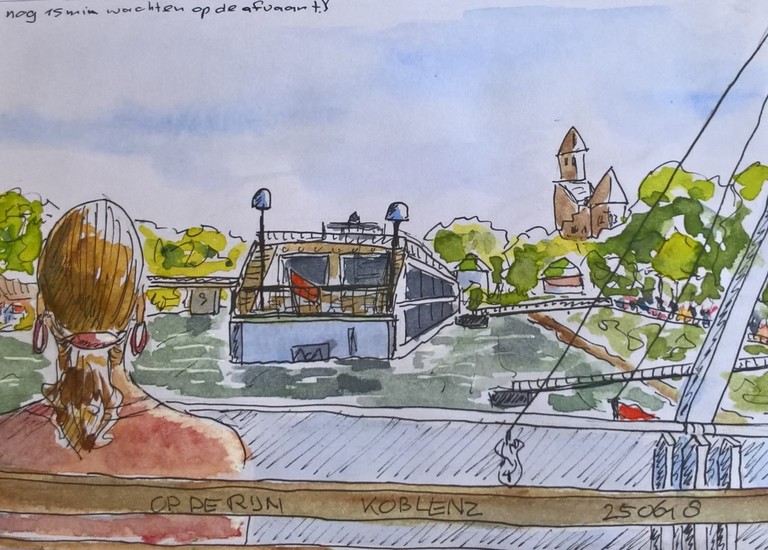 wachten op de afvaart