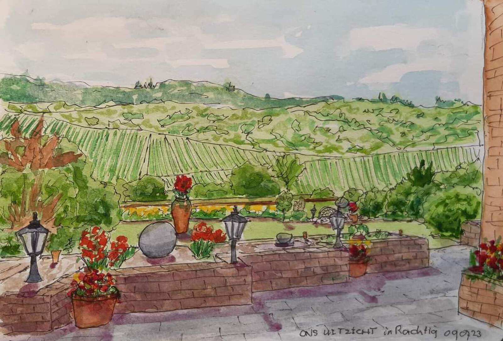 ons uitzicht in Rachtig