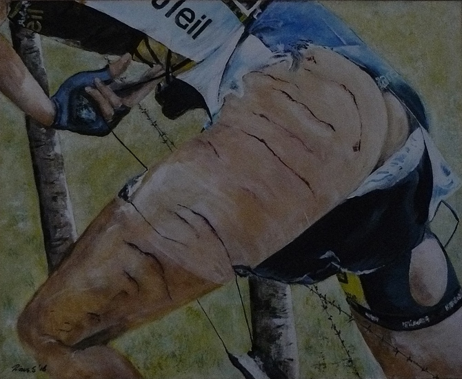 Johnny Hoogerland, Val in prikkeldraad