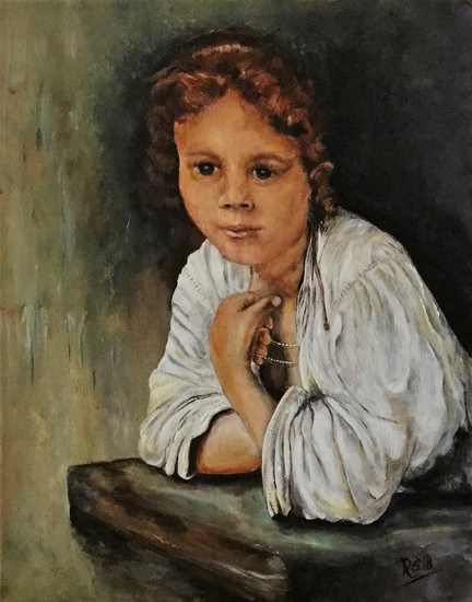 Meisje in Venster van Rembrandt