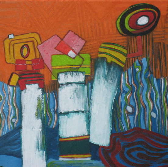 op de trom van de bomen