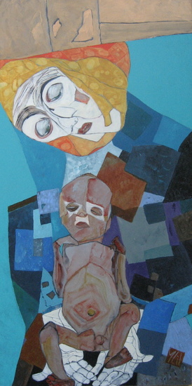 madonna en kind, hommage aan Gerard David (1)