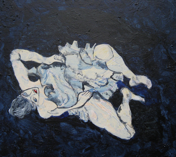 liggende vrouw (hommage aan Egon Schiele)