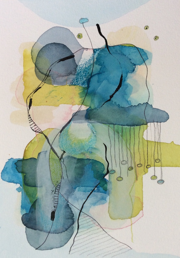 Fantasie groen/blauw