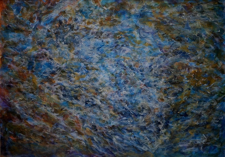 schilderij Maanlicht op het water van de beek