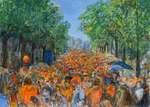 ALS KUNSTKAART (*klik op afbeelding*) Acrylschilderijen van oranjefeesten. zoals koningsdag vieren in Amsterdam op de grachten en in de stad. 
werk van kunstenaar Paul Nieuwendijk.
