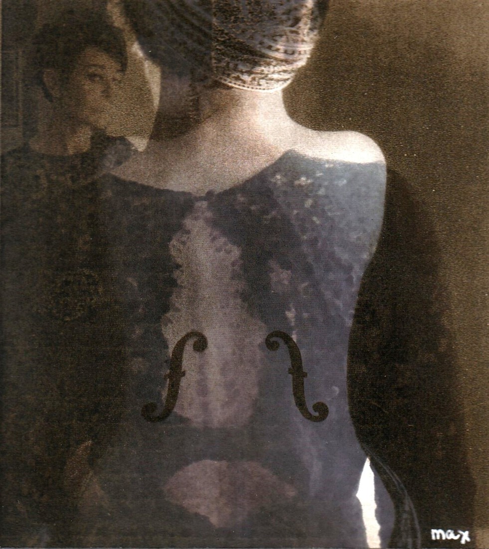 ode aan Man Ray en Marcel Duchamp (violin d'Ingres 1924) 