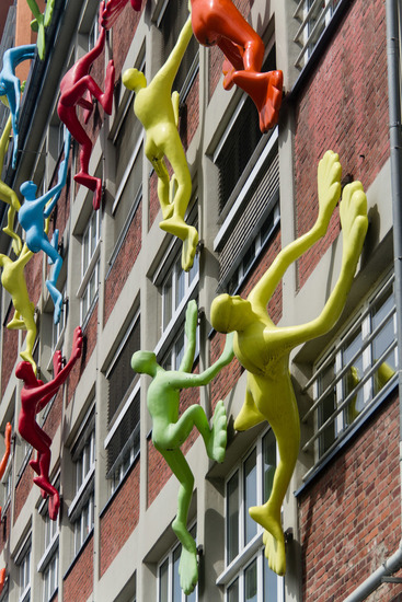 Medienhafen in Düsseldorf (Duitsland)