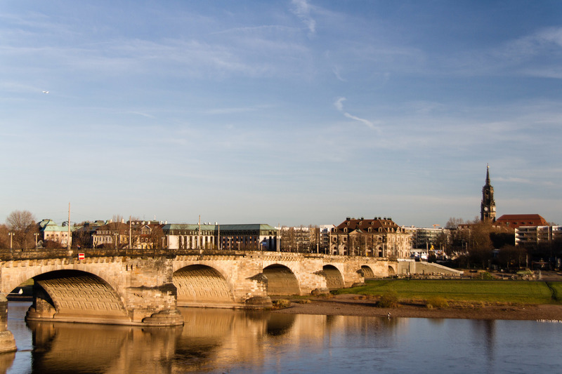 Augustinusbrücke in Dresden (Duitsland)