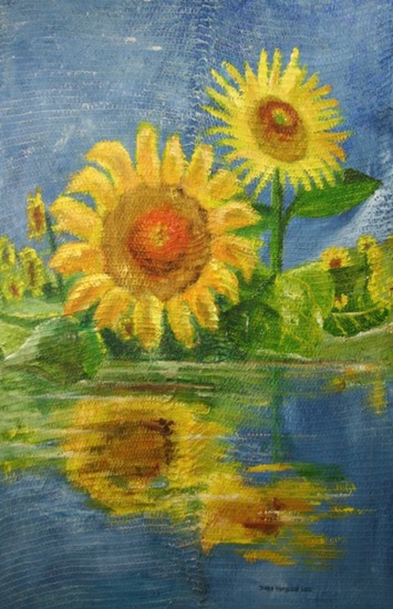 Zonnebloemspiegeling