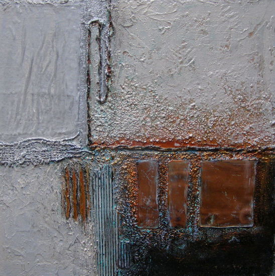 Drieluikje met koper, grijs / zwart