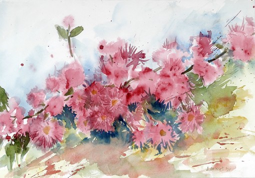 Roze bloesemtak
