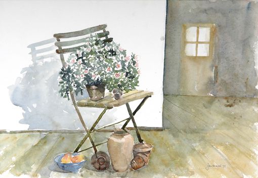 Tuinstoeltje in lege ruimte
