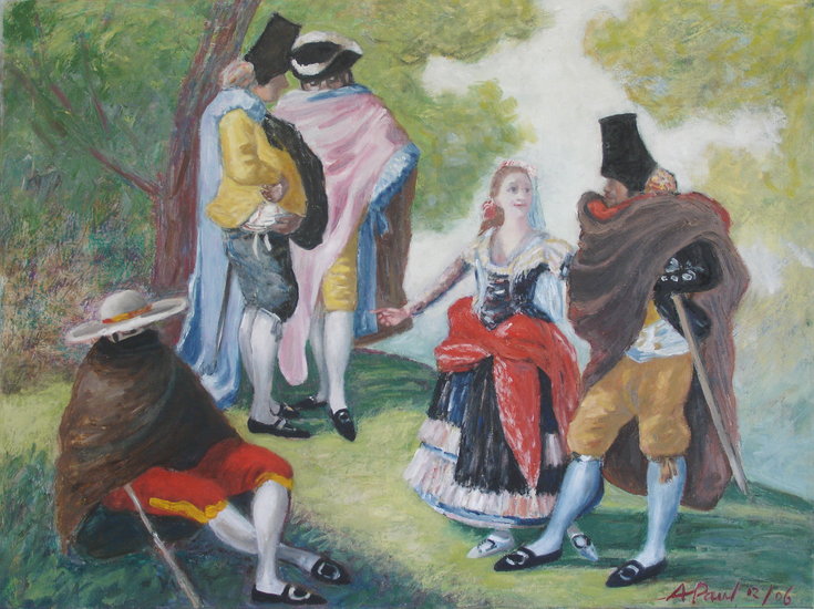 The girl and the boys