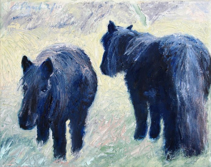 ponies in the dunes