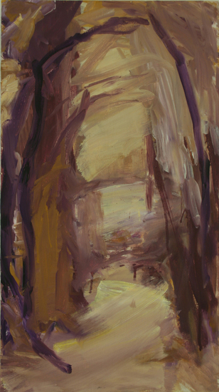 El camí de l'aigua violet-oker