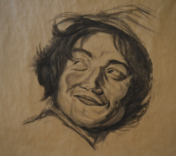 schets luitspeler Frans Hals