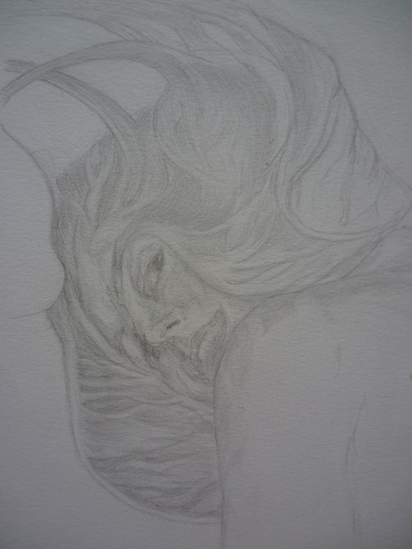 schets goudvissen van Klimt