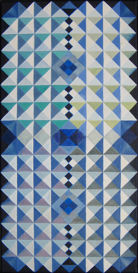 hermetisch mozaïek in blauw