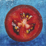 Olieverf is een fysiek en smeuïg medium. Ideaal voor smeuïge onderwerpen als ingewanden, modder, kikkderdril... Dat heb ik dan niet geschilderd. Maar het resoneert wel mee in de fruit doorsnedes.