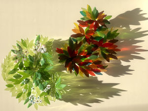 Mijn levensbomen zijn de inspiratie voor deze serie schalen.