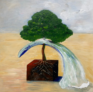 Mijn schilderijen met abstracte en realistische natuurvormen