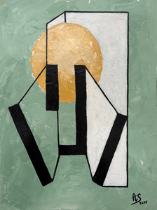 Serie van letters met lijnen en dieptewerking