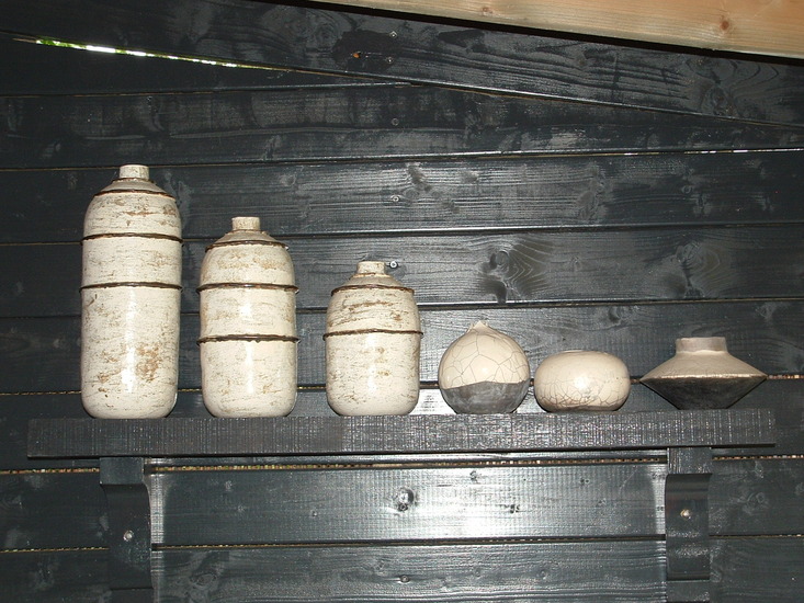 pot met zand glazuur