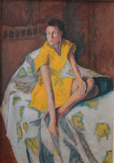 Marjoleine in gele jurk, 2015