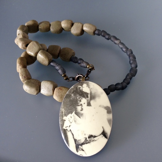 Portret van een vrouw.