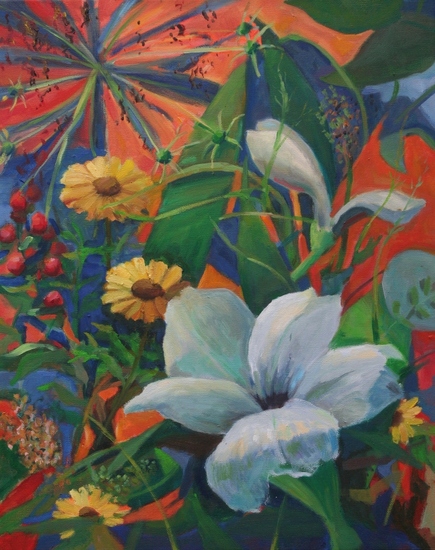 lelies met gele margriet