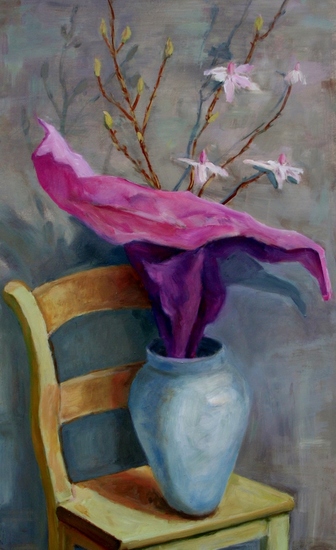 magnolia in pakpapier