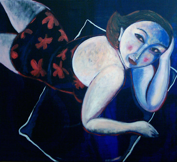 Hanna,liggende vrouw