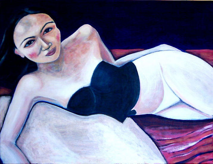 liggende thaise vrouw