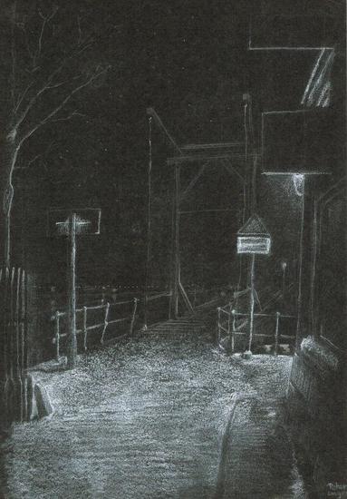 Brug bij nacht (diapositief)