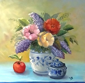 stillevens met bloemen, portret