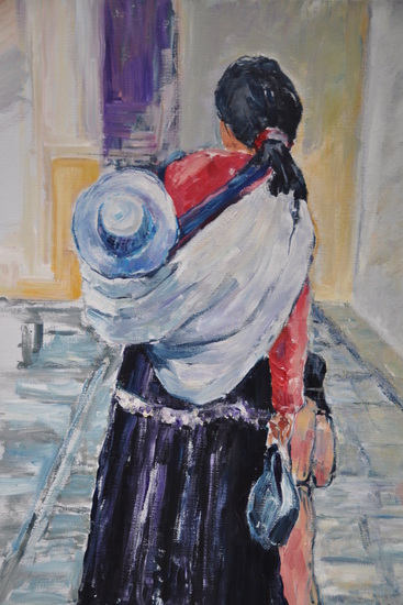 Indiaanse vrouw met kinderen