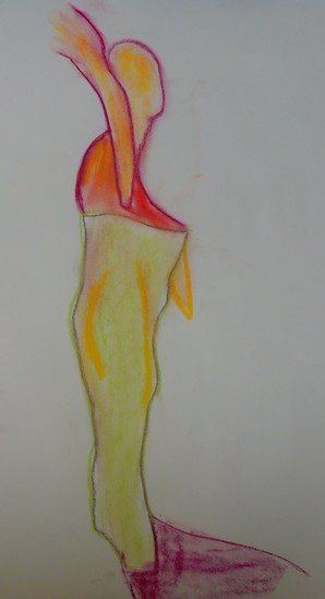 Model met omslagdoek